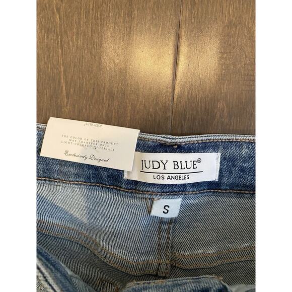NWT Judy Blue Jean Shorts Women Small High Waist Rhinestone Cut Offs Festival - Picture 6 of 16